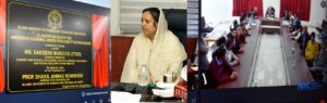 Sakeena Itoo Lays e-foundation of Classroom Block for Innovative learning under DYOD, FYOG at IUST-22